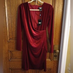 DKNY Dress NWT Size 10 Velvet Velour